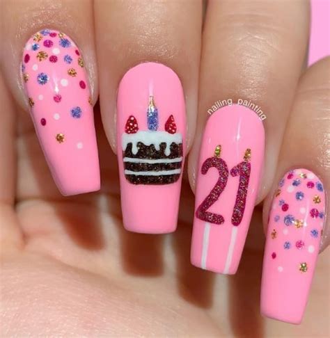 birthday nail ideas|More.